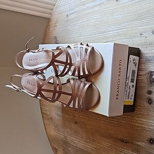 Franco Sarto Natural Leather Size 7.5 M Heels